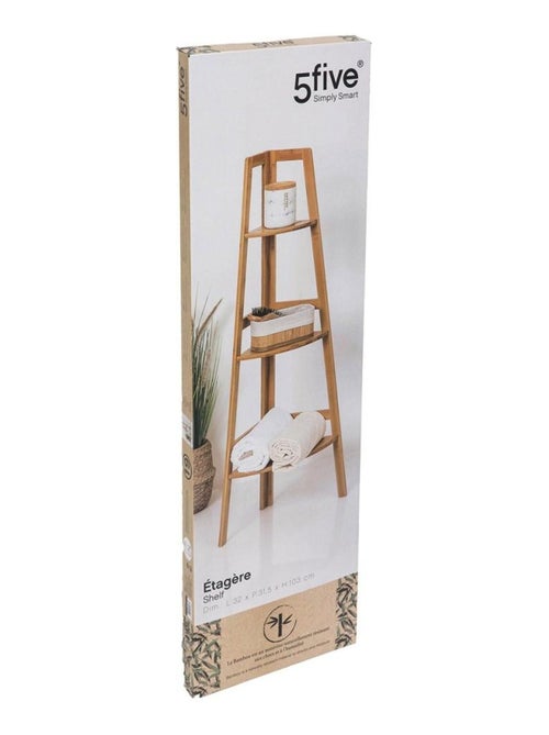 Etagère d'angle 3 niveaux bambou - Kiabi