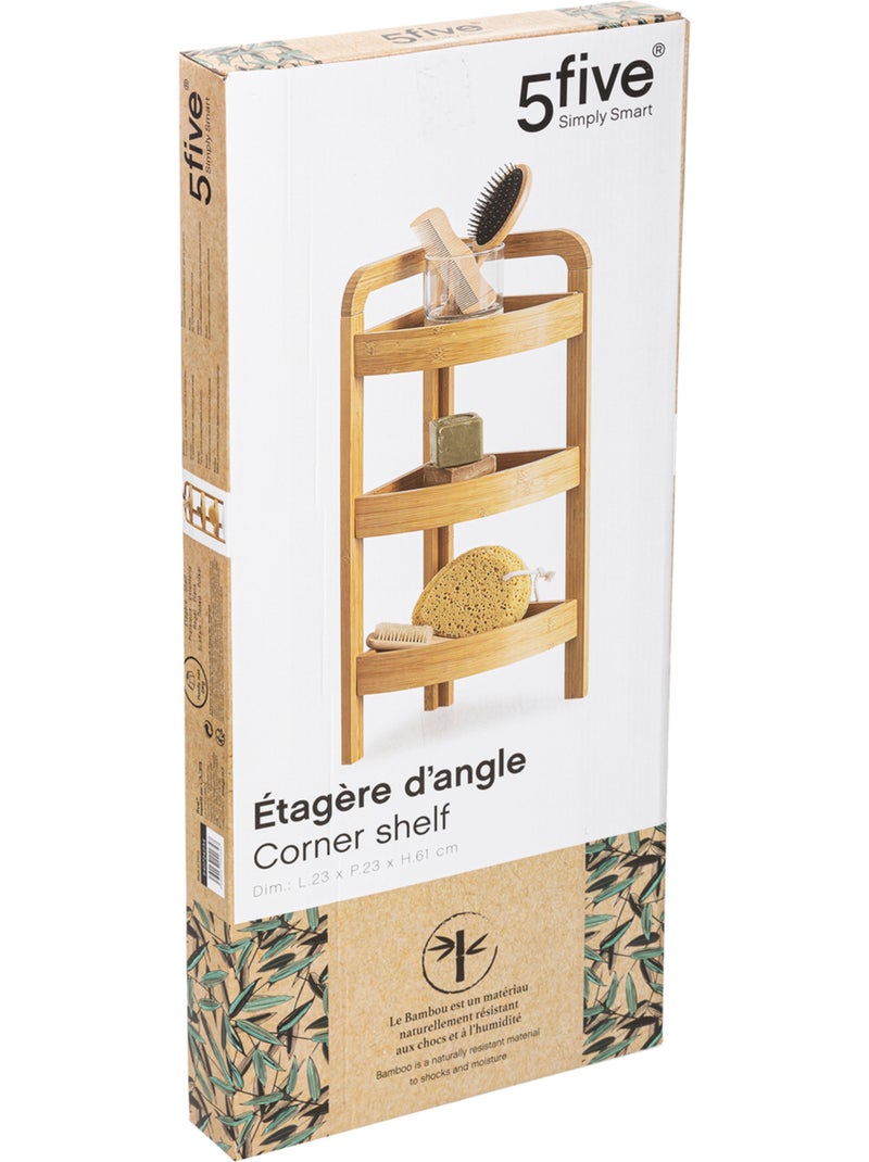 Étagère d'angle 3 niveaux Beige - Kiabi