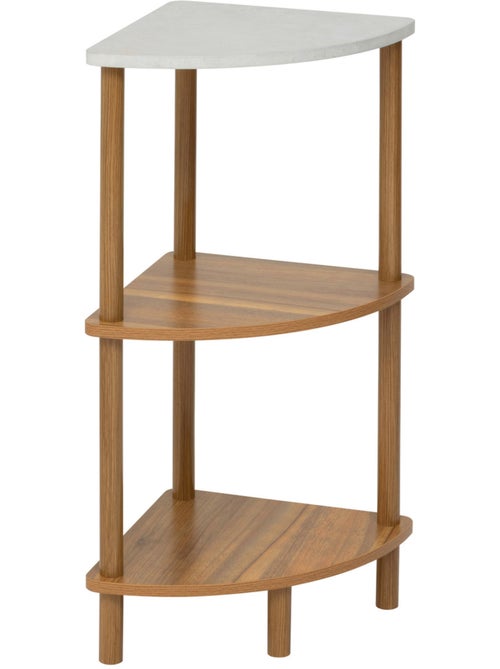 Étagère d'angle 3 niveaux effet marbre come - Kiabi