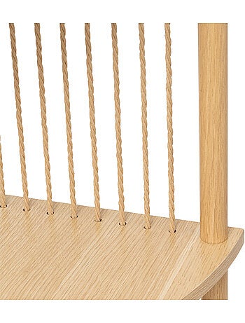Étagère d'angle 4 niveaux en bois et corde KORD