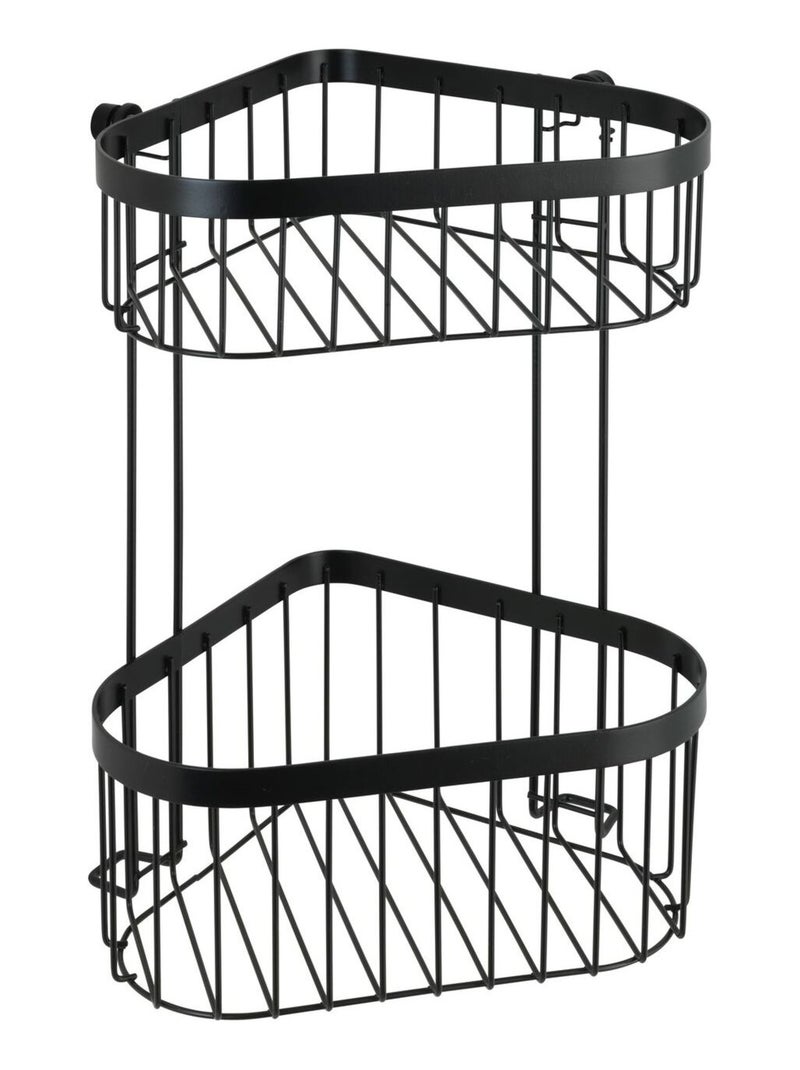 Etagère d'angle de douche 2 niveaux en inox CLASSIC Noir - Kiabi