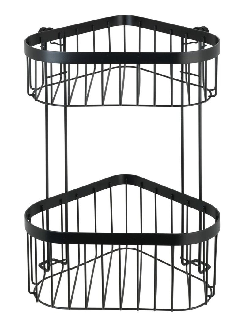 Etagère d'angle de douche 2 niveaux en inox CLASSIC Noir - Kiabi