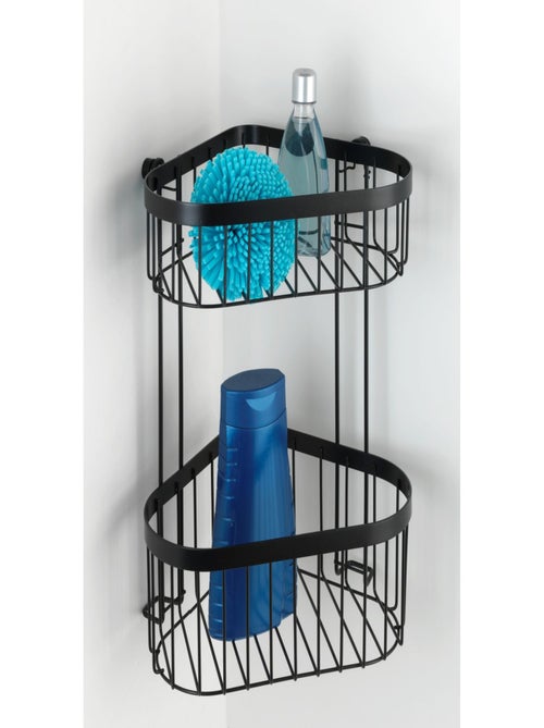 Etagère d'angle de douche 2 niveaux en inox CLASSIC - Kiabi