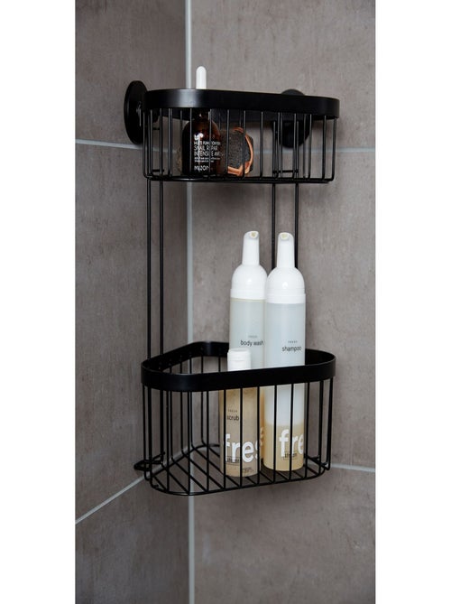 Etagère d'angle de douche 2 niveaux en inox CLASSIC - Kiabi