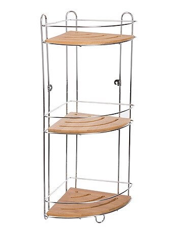 Etagère d'angle de douche Bambou