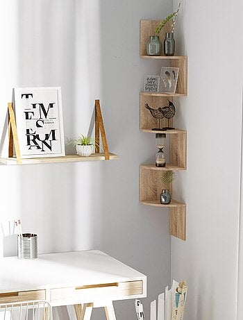 Etagère d'angle design zig zag 5 niveaux