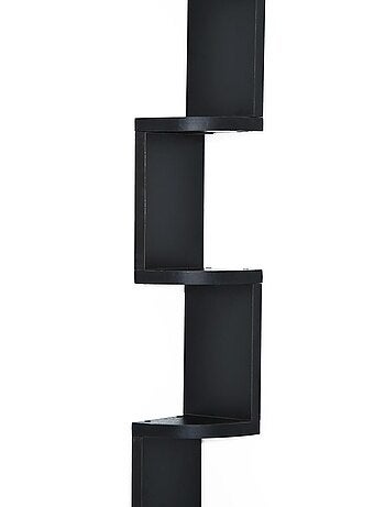 Étagère d'angle zig zag 5 niveaux blanche