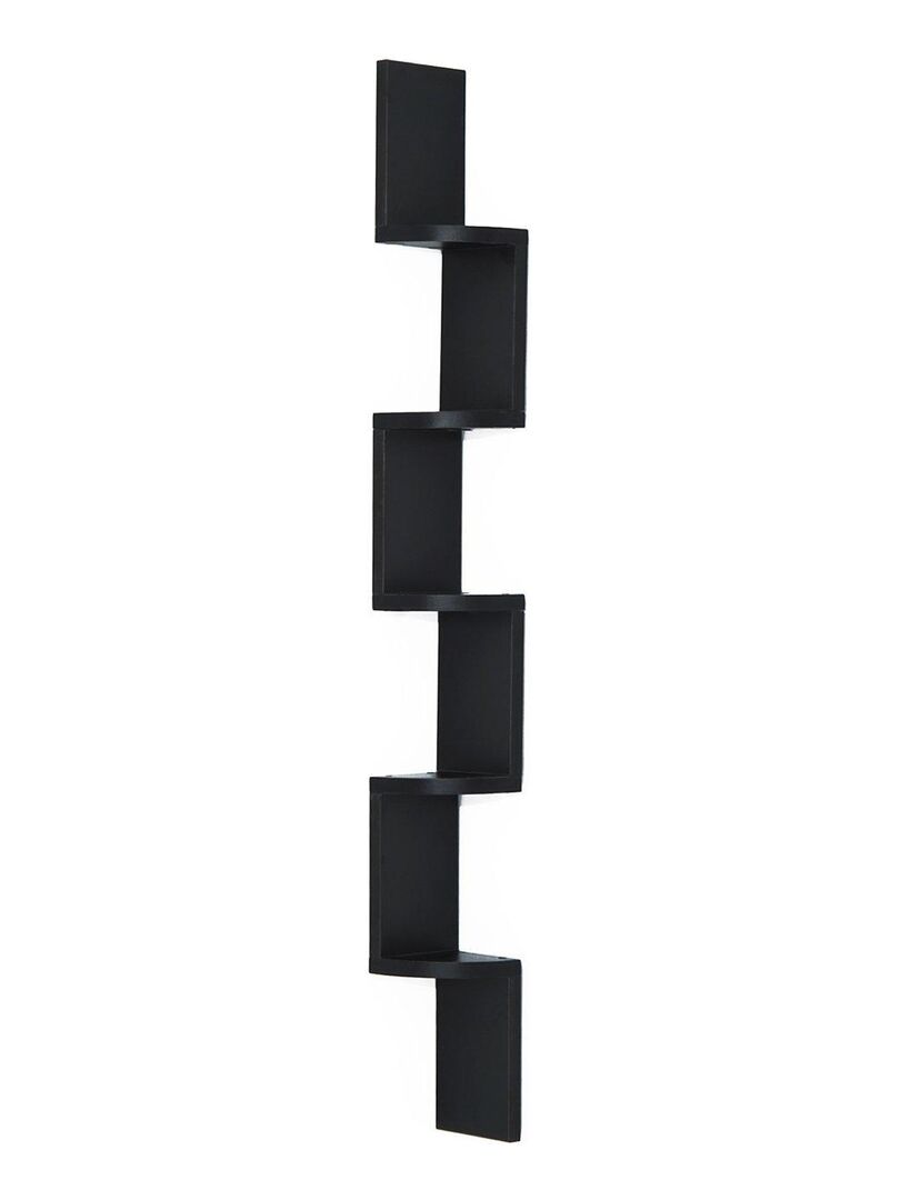 Étagère d'angle design zig zag noire Noir - Kiabi