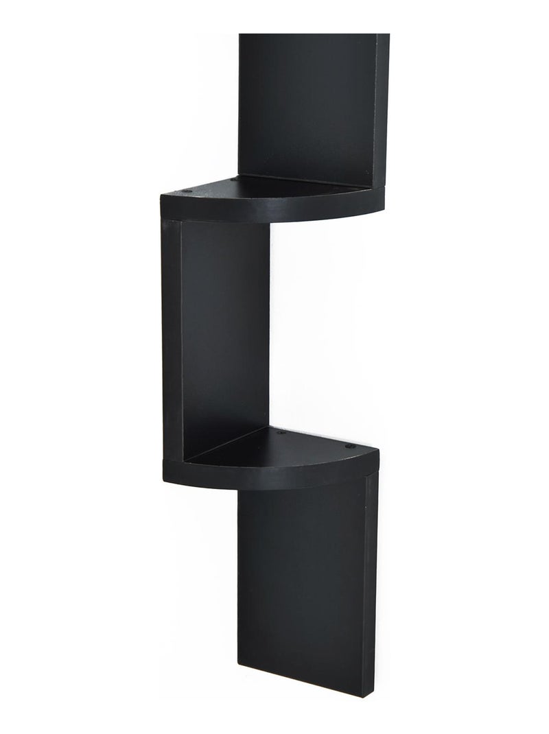 Étagère d'angle design zig zag noire Noir - Kiabi