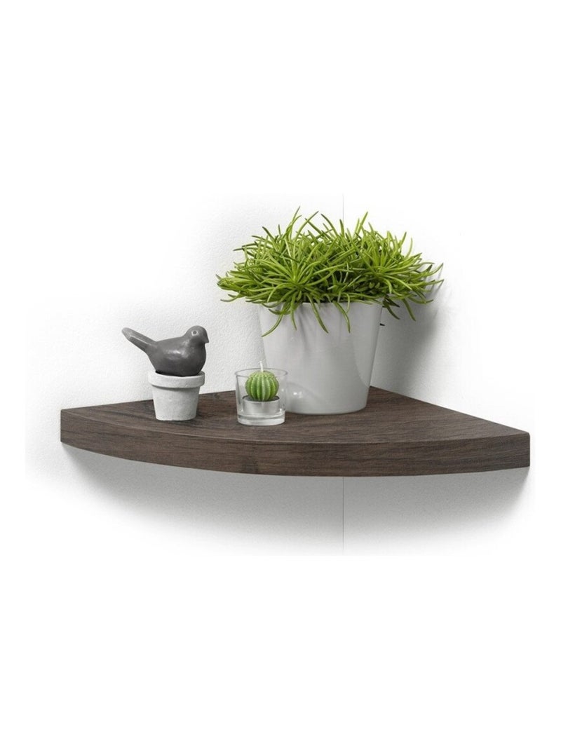 Étagère d'angle flottante noyer Marron - Kiabi