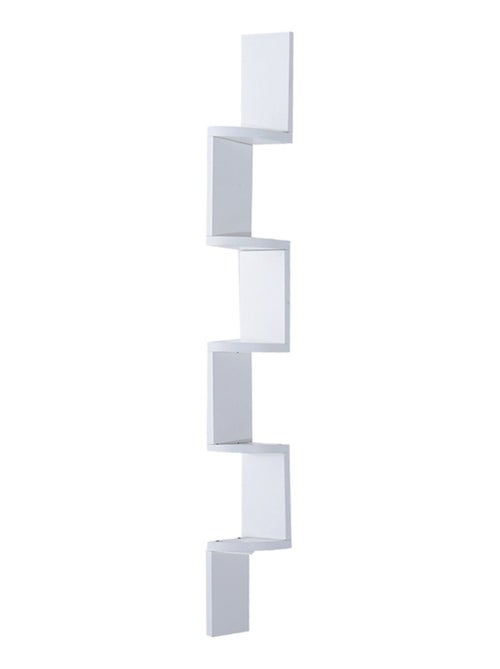 Étagère d'angle zig zag 5 niveaux blanche - Kiabi