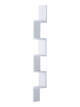 Étagère d'angle zig zag 5 niveaux blanche
