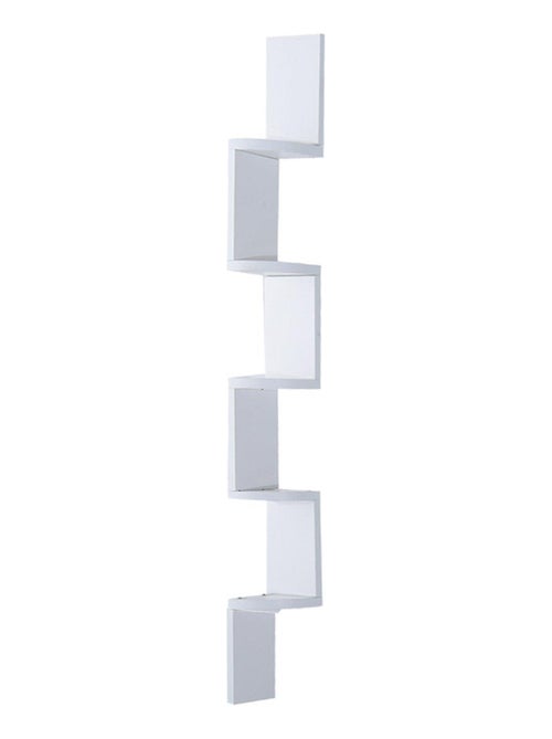 Étagère d'angle zig zag 5 niveaux blanche - Kiabi