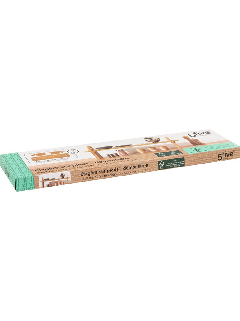 Étagère d'appoint 59x1 sur pieds BAMBOU Beige - Kiabi