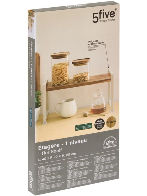 Étagère d'appoint en acacia - Kiabi