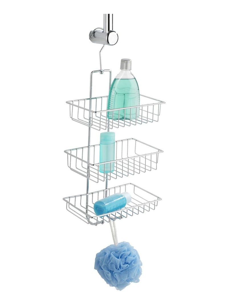 Etagère de douche 3 niveaux et 2 crochets NIVALA Argent - Kiabi