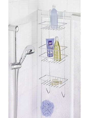 Etagère de douche 3 niveaux et 2 crochets REVIGO