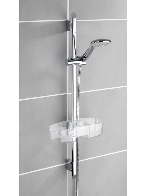 Etagère de douche 3 paniers et 2 crochets sans perçage à fixer sur barre - Kiabi Etagère de douche 3 paniers et 2 crochets sans perçage à fixer sur barre - Kiabi