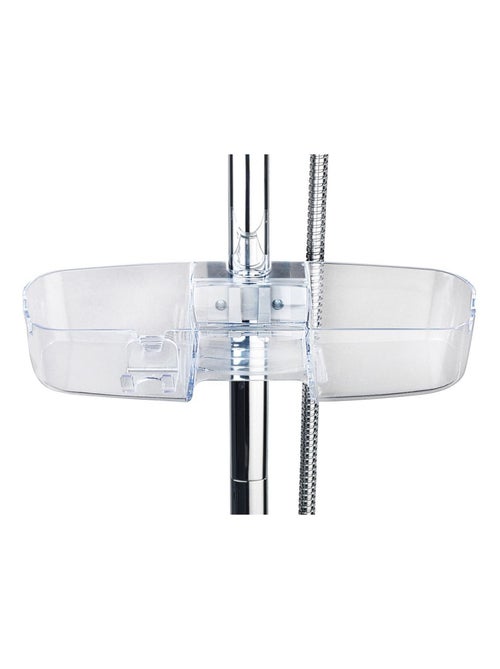 Etagère de douche 3 paniers et 2 crochets sans perçage à fixer sur barre - Kiabi Etagère de douche 3 paniers et 2 crochets sans perçage à fixer sur barre - Kiabi
