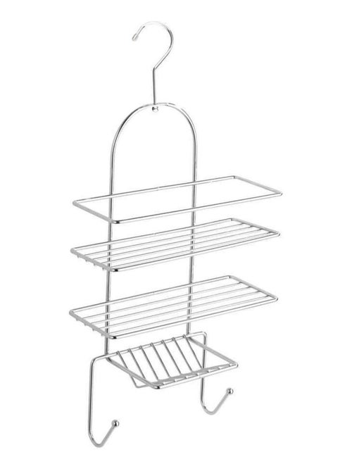 Etagère de douche 3 tablettes et 2 crochets - Kiabi Etagère de douche 3 tablettes et 2 crochets - Kiabi