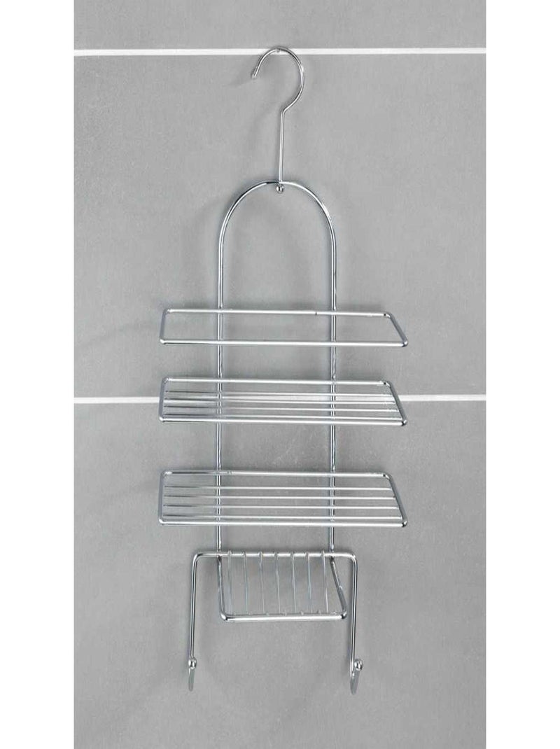 Etagère de douche 3 tablettes et 2 crochets Argent - Kiabi