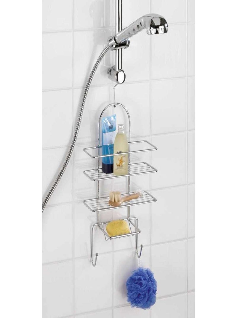 Etagère de douche 3 tablettes et 2 crochets Argent - Kiabi