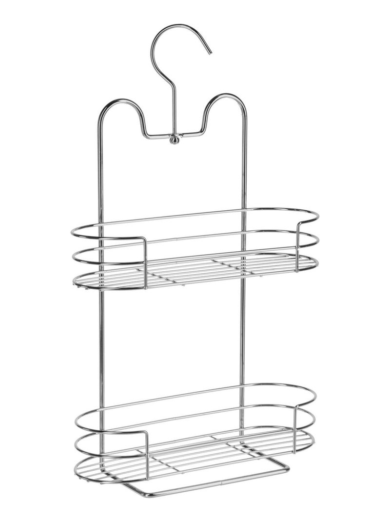 Etagère de douche ou baige en métal - 2 Niveaux - 25 x 41 cm Argent - Kiabi