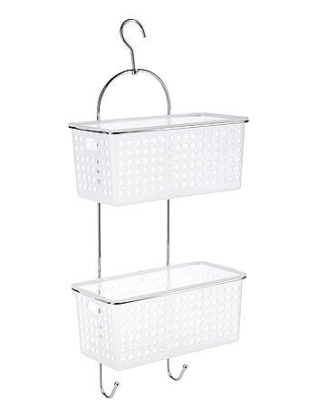 Etagère de douche ou baige en métal - 2 Paniers - 30 x 54 cm