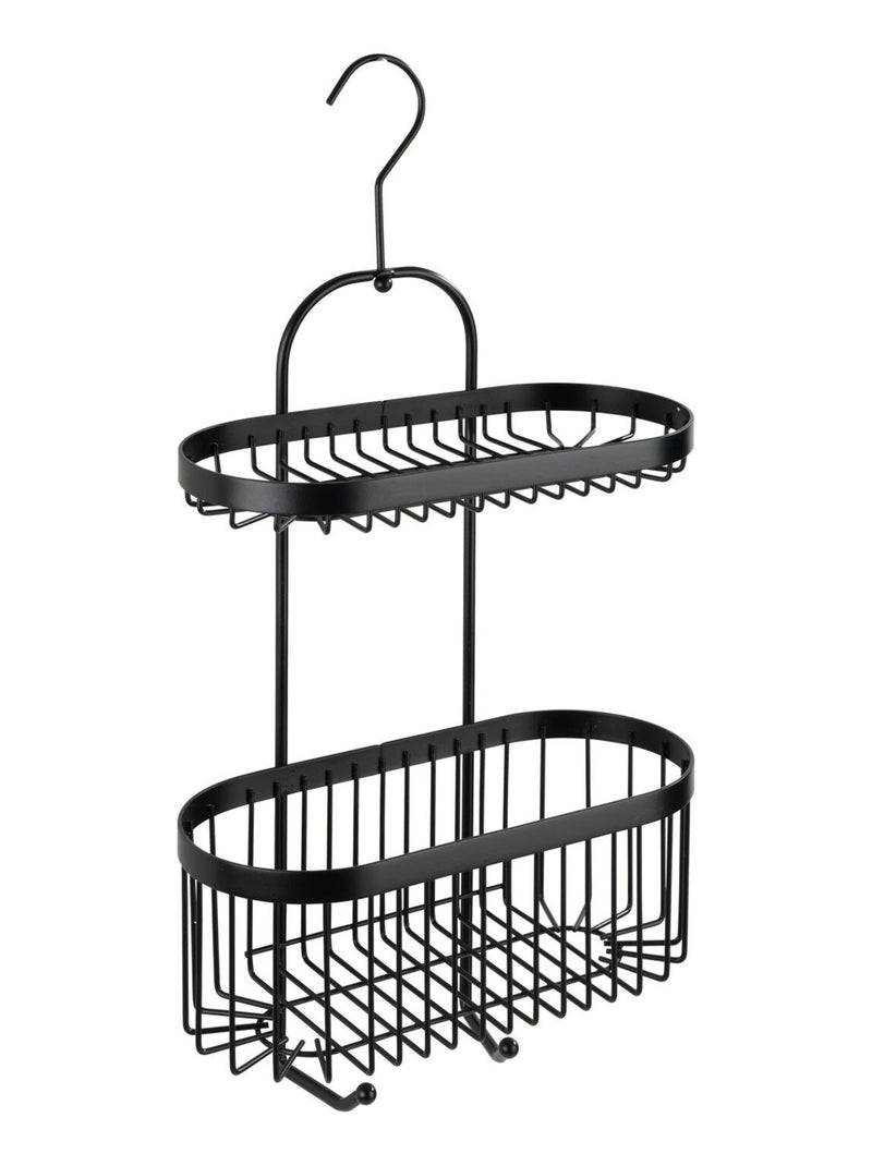 Etagère de douche suspendue 2 niveaux en inox CLASSIC Noir - Kiabi