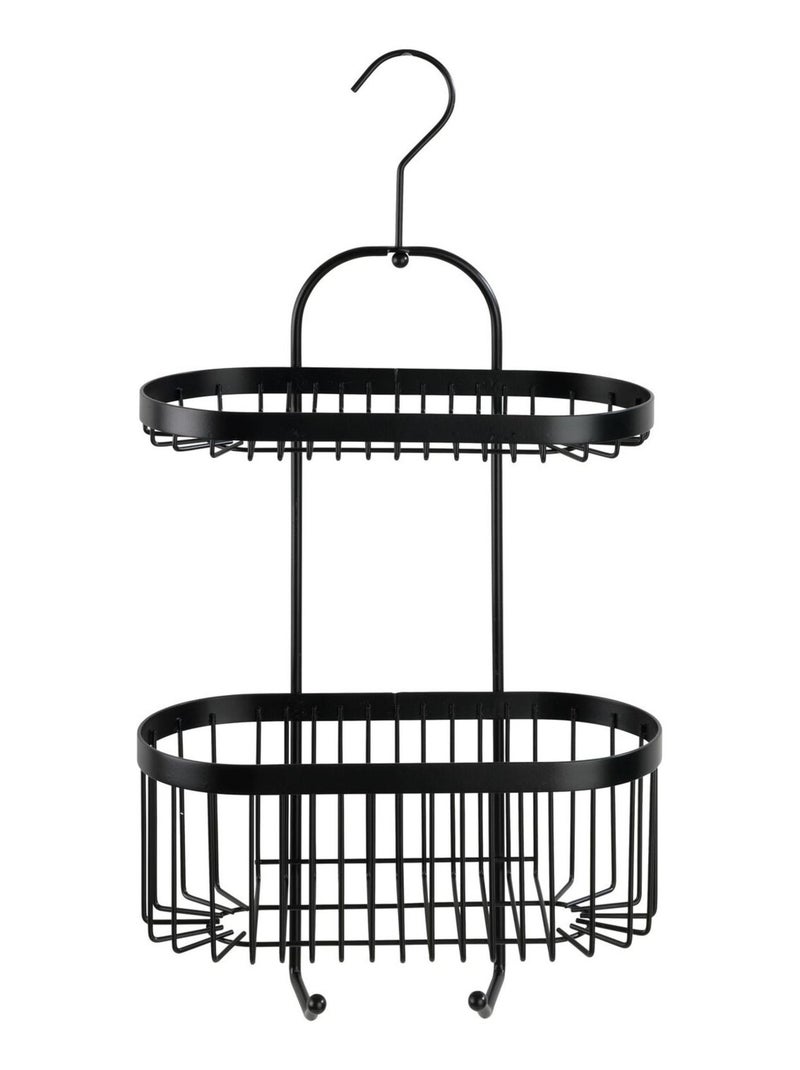 Etagère de douche suspendue 2 niveaux en inox CLASSIC Noir - Kiabi