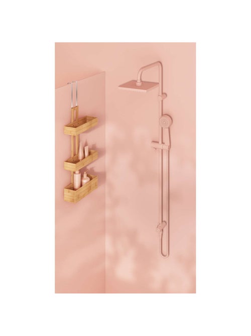 Etagère de porte 3 niveaux en bambou - Marron - Kiabi