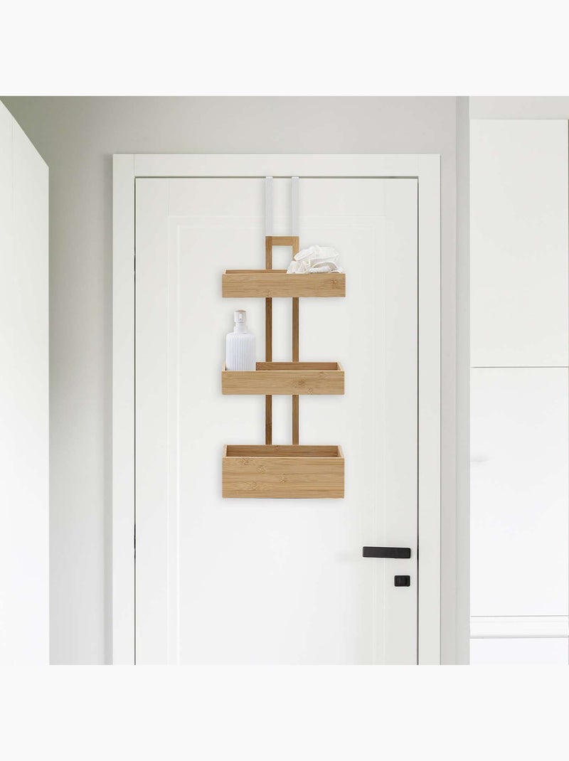 Etagère de porte 3 niveaux en bambou - Marron Marron - Kiabi