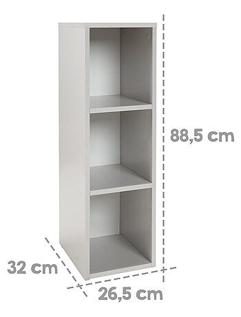 Étagère de rangement 3 cases - Meuble de rangement pour chambre d'enfant 'Roba'