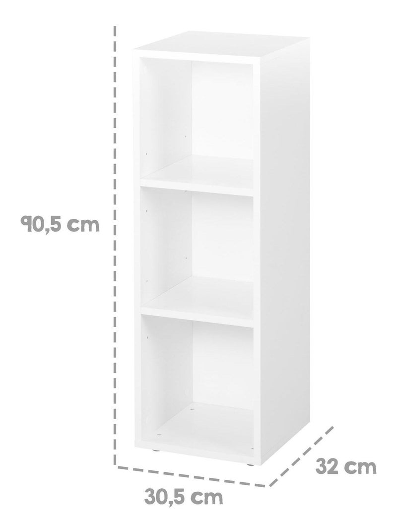 Étagère de rangement 3 cases pour chambre enfant - ROBA Blanc - Kiabi