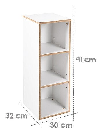 Étagère de rangement 3 cases pour chambre enfant 'Caro' ROBA