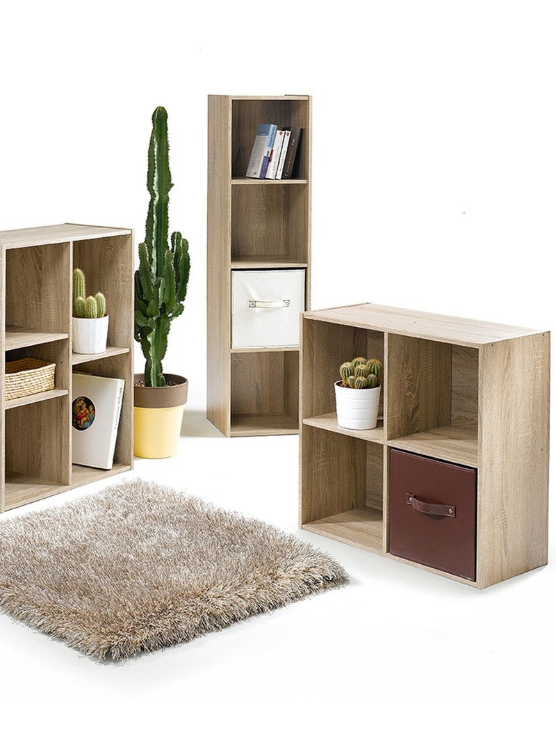 Etagère De Rangement Carré Avec 4 Cases Beige - Kiabi