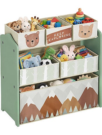 Étagère de rangement enfant design mountain adventure - 6 tiroirs