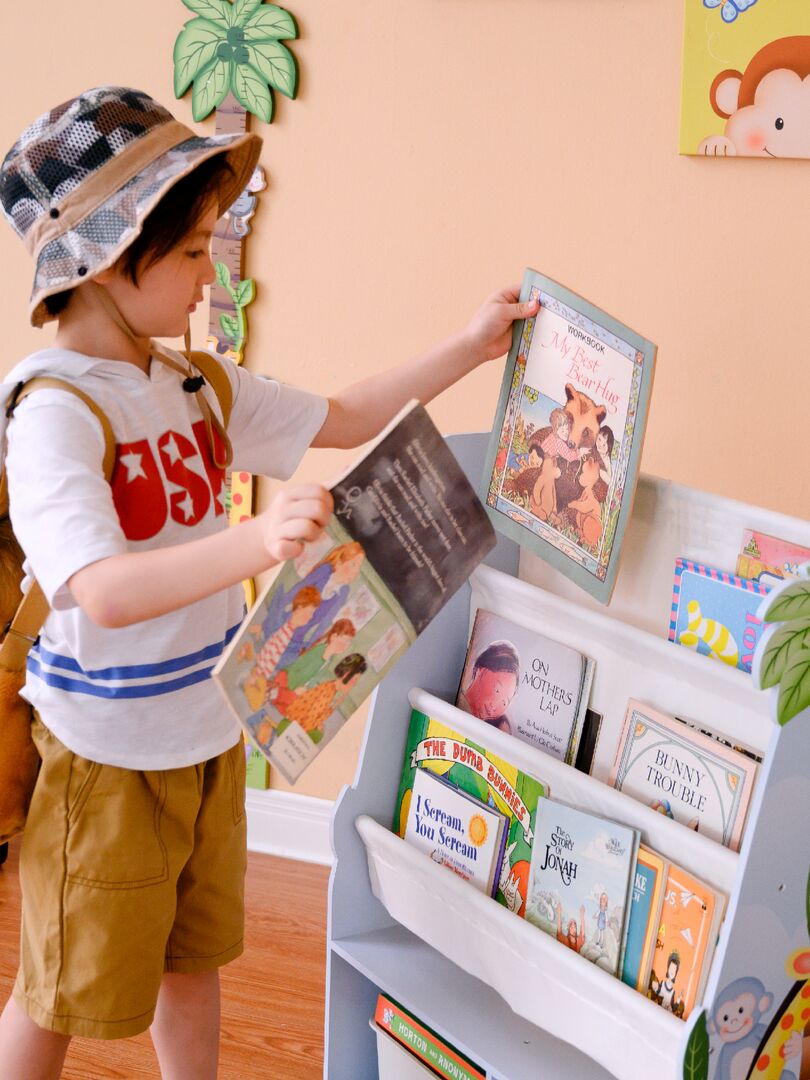 Organisateur mural pour enfants bleu 100x40x1cm SAFARI