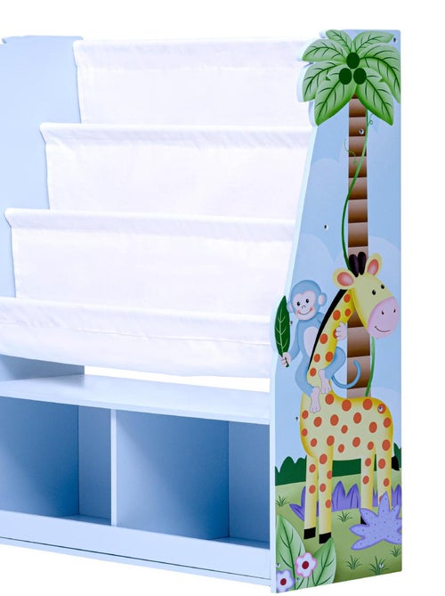 Etagère de rangement enfant garçon en bois Sunny Safari bleu Fantasy Fields TD-13410SS - Kiabi