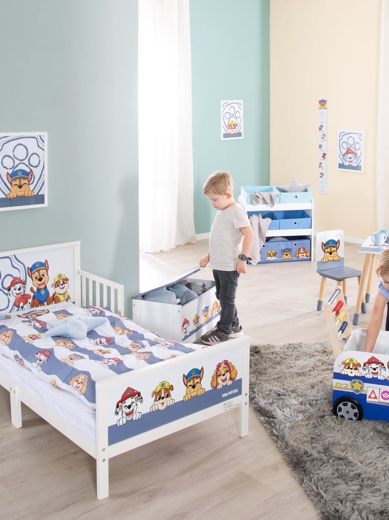 Étagère de rangement jouets avec 5 boites en toile 'Roba Paw Patrol' Blanc Bleu Gris - Kiabi
