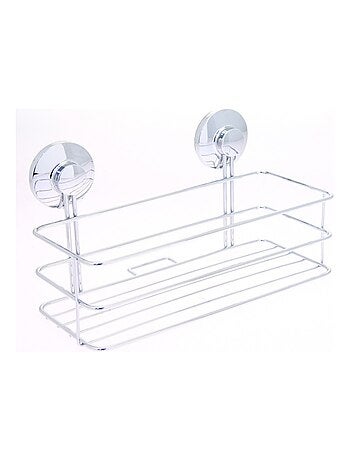Etagère de salle de bain à ventouses - Métal