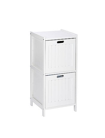 Etagère de salle de bain bord de mer Olso - L. 36 x H. 76 cm - Blanc