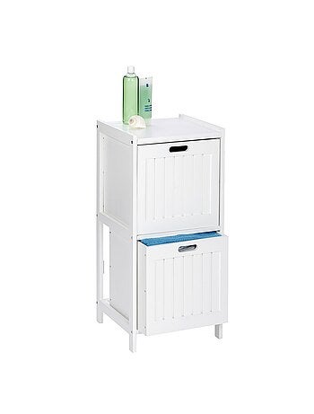 Etagère de salle de bain bord de mer Olso - L. 36 x H. 76 cm - Blanc