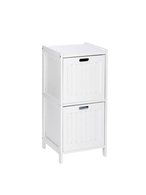 Etagère de salle de bain bord de mer Olso - L. 36 x H. 76 cm - Blanc - Kiabi