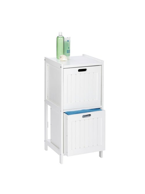 Etagère de salle de bain bord de mer Olso - L. 36 x H. 76 cm - Blanc - Kiabi