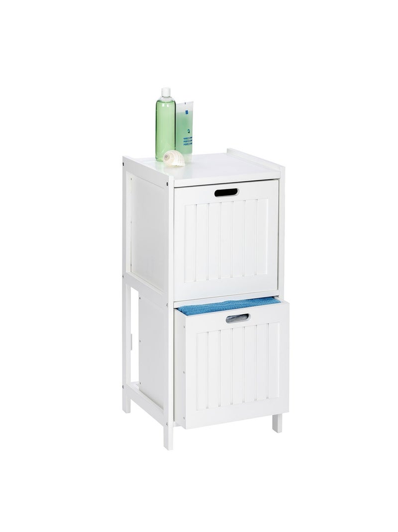 Etagère de salle de bain bord de mer Olso - L. 36 x H. 76 cm - Blanc Blanc - Kiabi