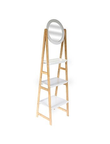 Etagère de salle de bain design scandi Copenhague - L. 43 x H. 163 cm - Blanc