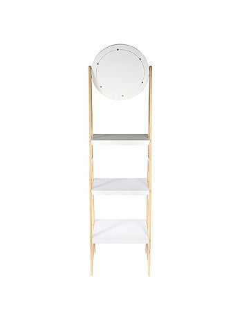 Etagère de salle de bain design scandi Copenhague - L. 43 x H. 163 cm - Blanc