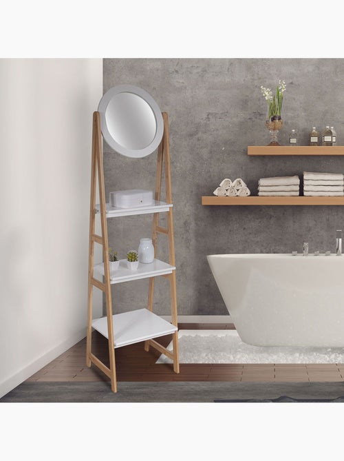 Etagère de salle de bain design scandi Copenhague - L. 43 x H. 163 cm - Blanc - Kiabi