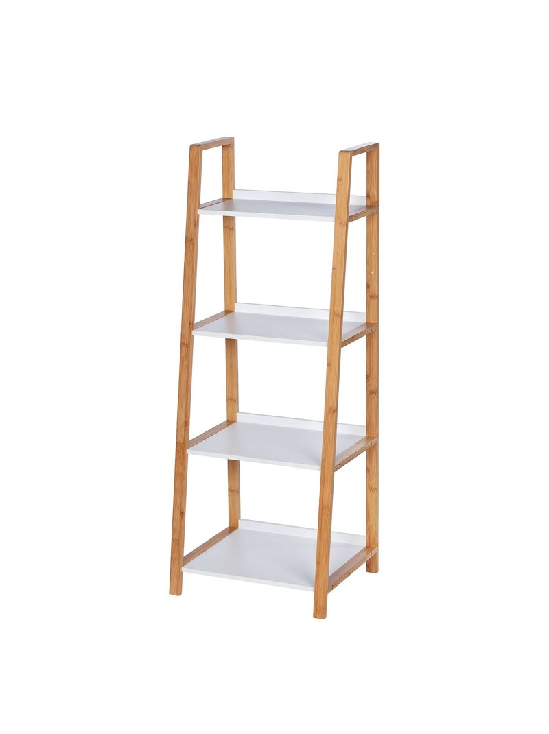 Etagère de salle de bain en bambou Finja - L. 43 x H. 112 cm - Blanc Blanc - Kiabi